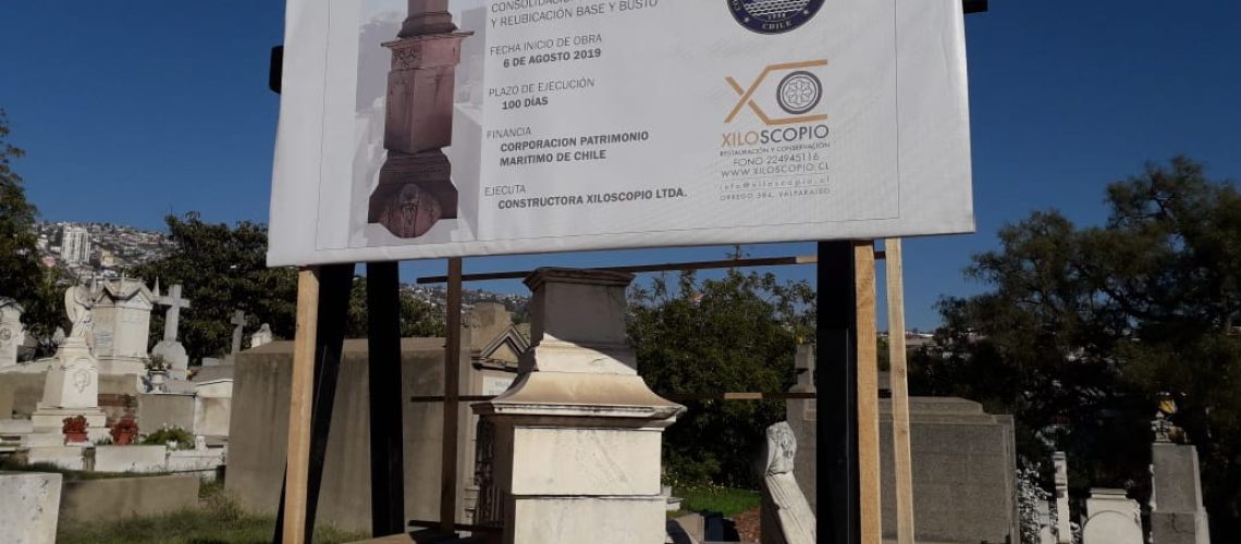 Restauracion tumba hija de Prat inicio